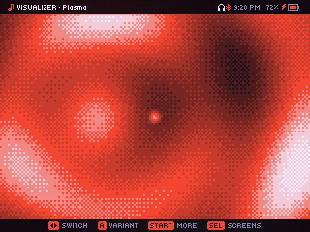 Plasma visualizer: dithered glowing plasma