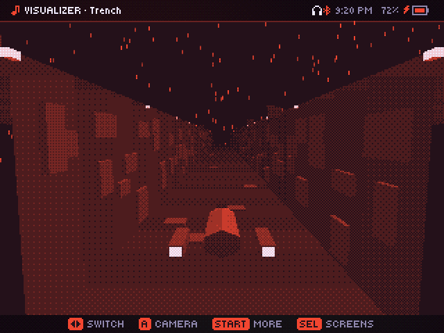 Trench visualizer: flying down a city canyon