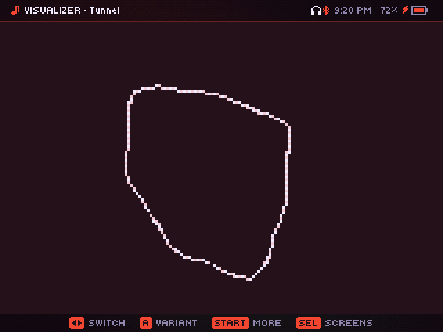 Tunnel visualizer: a pulsing ring tunnel